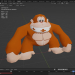 3d Donkey Kong Classic in Nintendo 64 style Low-poly model buy - render