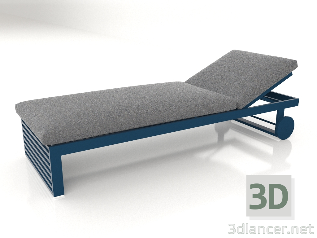 3D Modell Chaiselongue (Graublau) - Vorschau