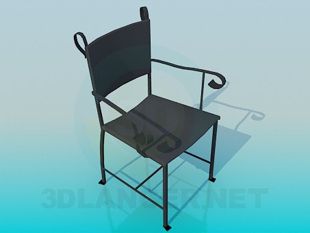 3D Modell Eisen-Stuhl - Vorschau