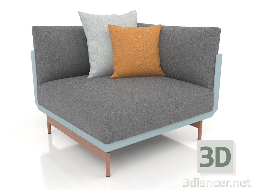 3D Modell Sofamodul, Abschnitt 6 (Blaugrau) - Vorschau