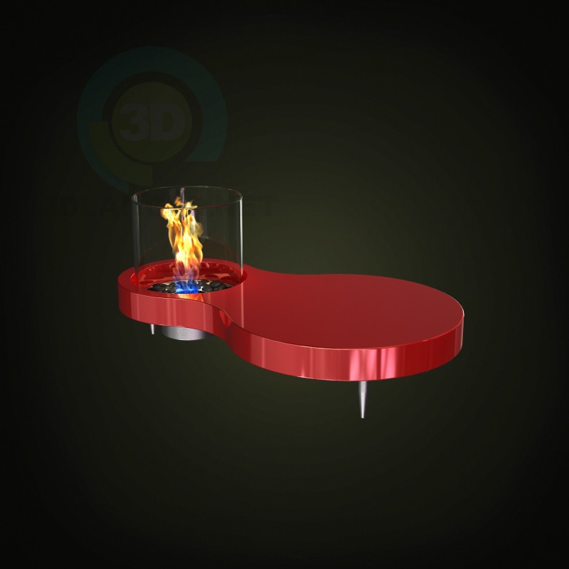 3d model fireplace 2 - preview