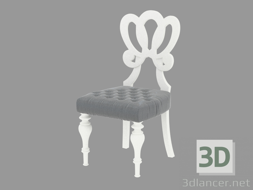 3 डी मॉडल घुंघराले सिर के साथ खाने की कुर्सी - पूर्वावलोकन