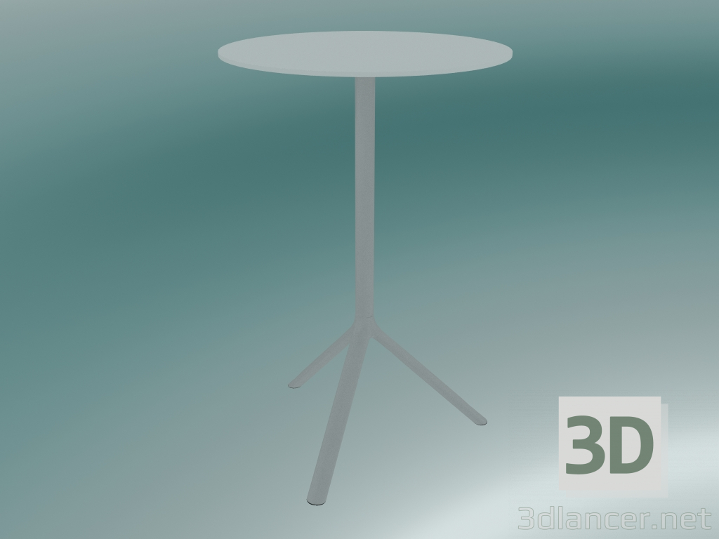 3D Modell Tisch MIURA (9590-71 (Ø70cm), H 108cm, weiß, weiß) - Vorschau