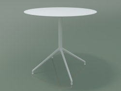 Tavolo rotondo 5745 (H 72.5 - Ø79 cm, aperto, bianco, V12)