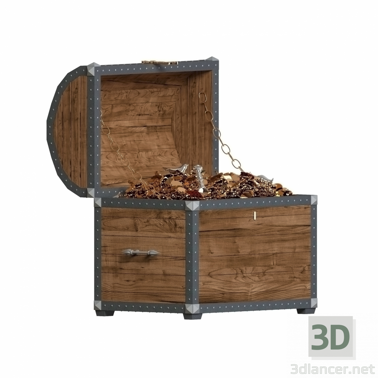 modello 3D di baule del tesoro comprare - rendering