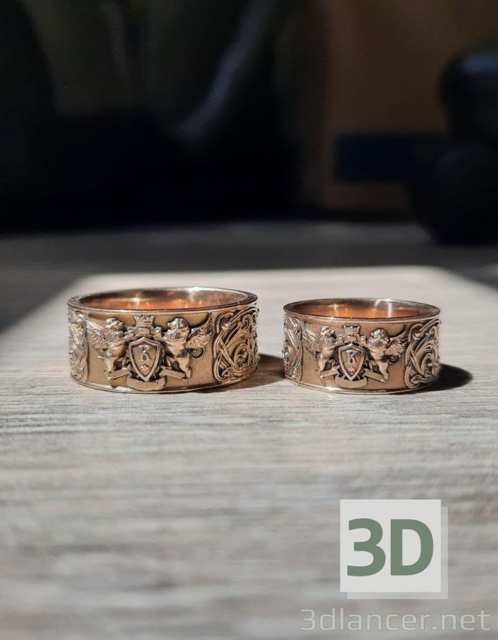 3d Family ring model buy - render