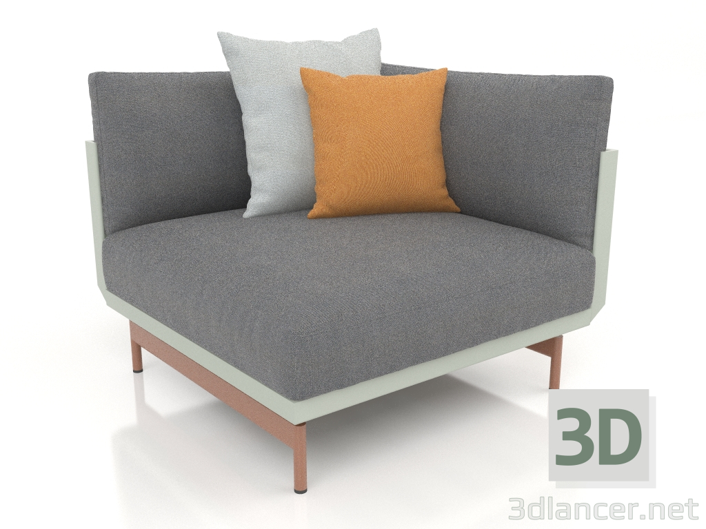 3d model Módulo sofá sección 6 (Gris cemento) - vista previa