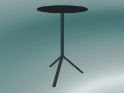 Table MIURA (9590-71 (Ø70cm), H 108cm, noir, noir)