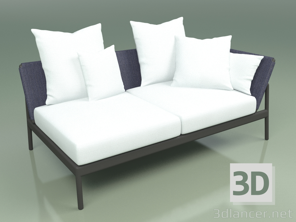 modello 3D Modulo divano sinistro 005 (Metal Smoke, Batyline Blue) - anteprima