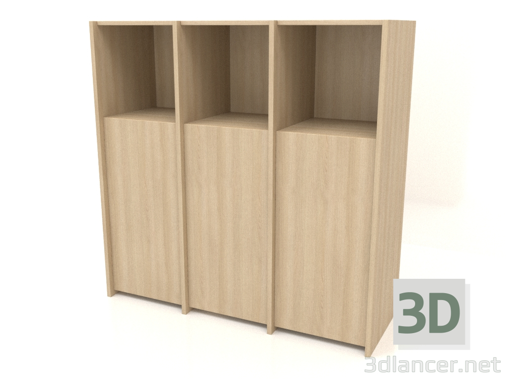 modello 3D Scaffalatura modulare ST 07 (1152х409х1144, legno bianco) - anteprima