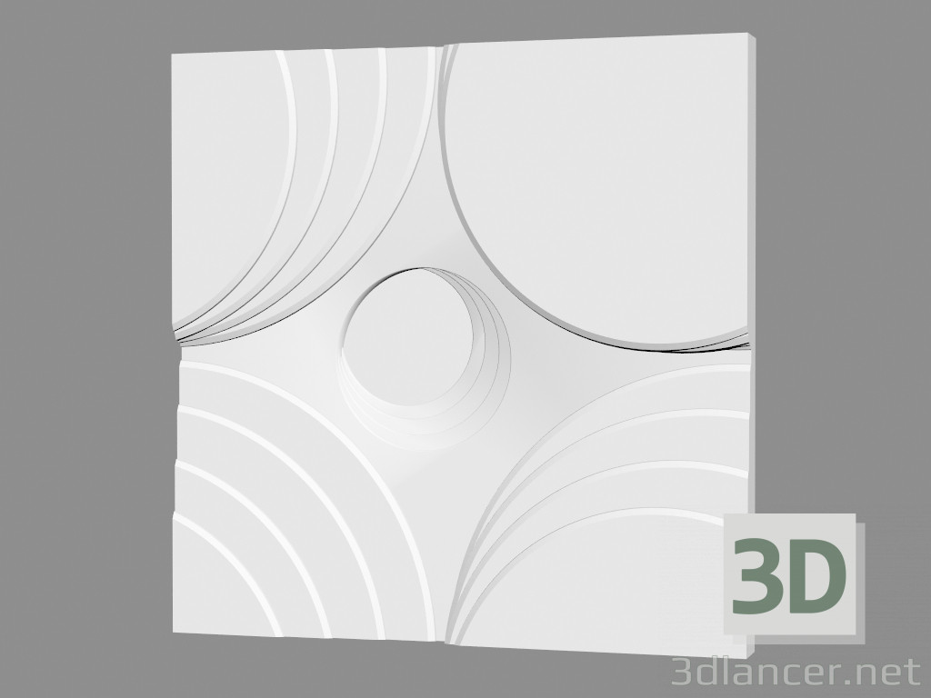 3d модель Гипсовая стеновая панель (арт 133) – превью