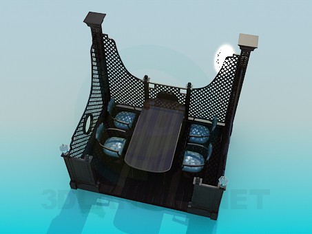 3D Modell Pavillon-Cafe - Vorschau