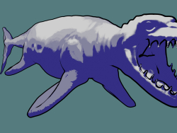 Monstre aquatique inspiré de Mosasaure
