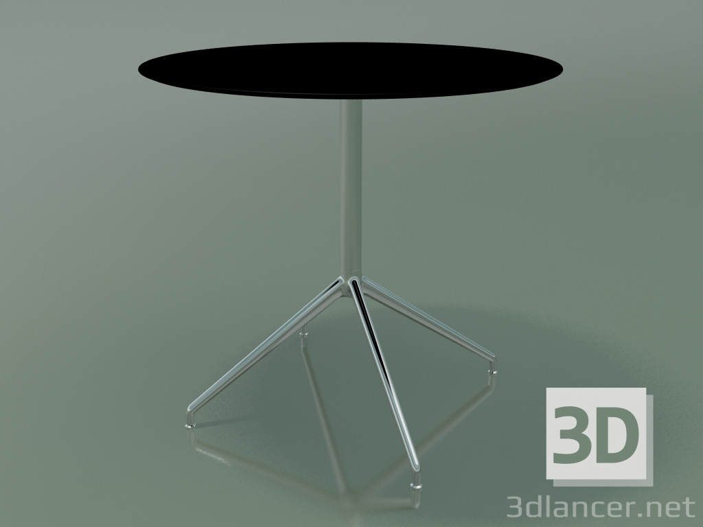 modello 3D Tavolo rotondo 5745 (H 72.5 - Ø79 cm, aperto, Nero, LU1) - anteprima