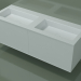 modello 3D Lavabo con cassetti (06UC83421, Glacier White C01, L 144, P 50, H 48 cm) - anteprima