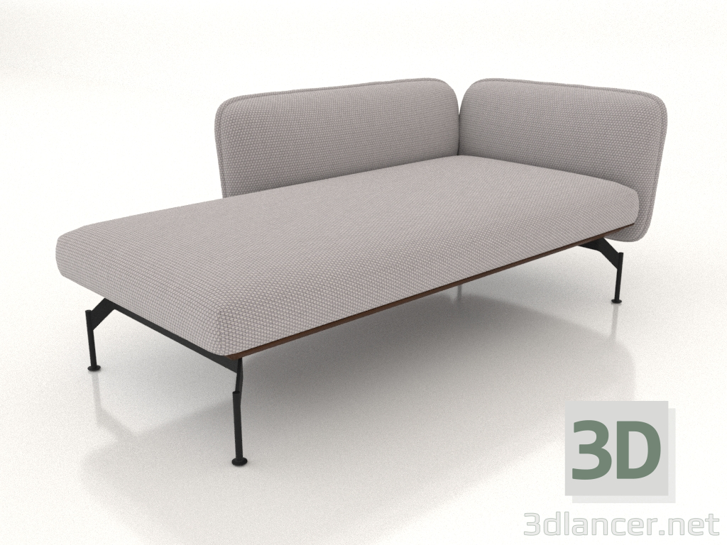 3D modeli Sol kolçaklı 110 uzanma koltuğu (dış tarafta deri döşeme) - önizleme