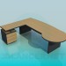 3d model Large corner desk - preview