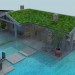 3d model House with swimming pool - preview
