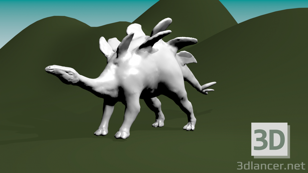 3D Modell Stegosaurus - Vorschau