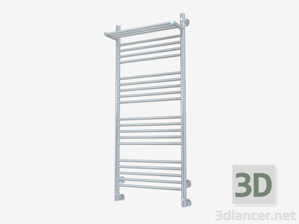 3d model Heated towel rail Bohemia with shelf (1200x500) - preview