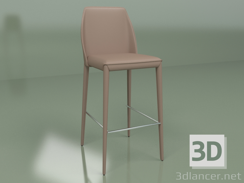 modello 3D Sedia semi-bar Marko Brown - anteprima