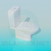 3D Modell Toilette mit Abwasserbehälter - Vorschau