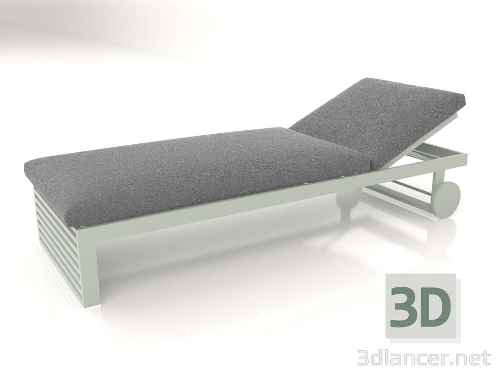 modello 3D Sedia a sdraio (Grigio cemento) - anteprima