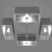 modello 3D Lampadario a bracci luce Odeon norte 24214 - anteprima