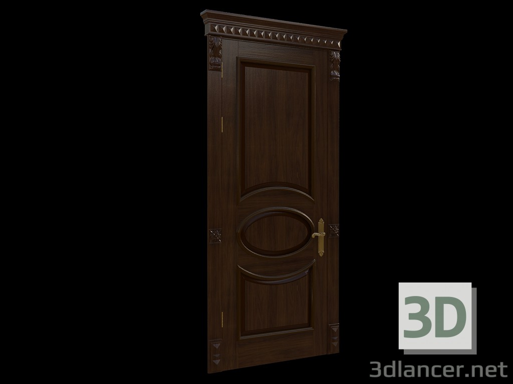 3d модель Класичний двері 1 – превью