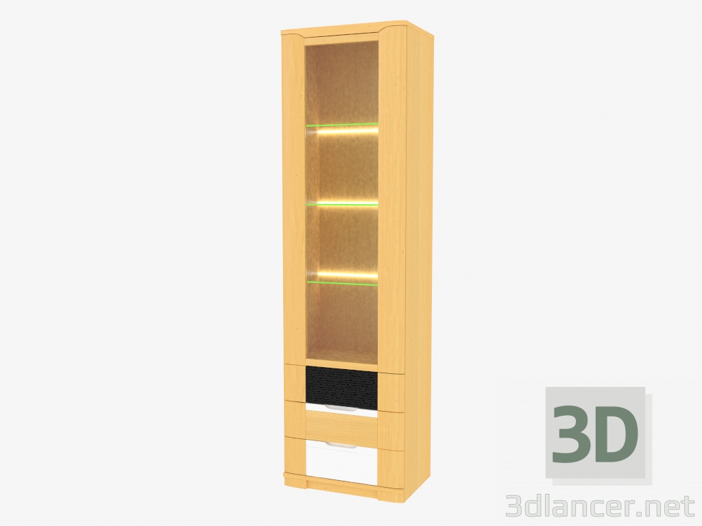 3d модель Элемент мебельной стенки боковой (7414-07) – превью