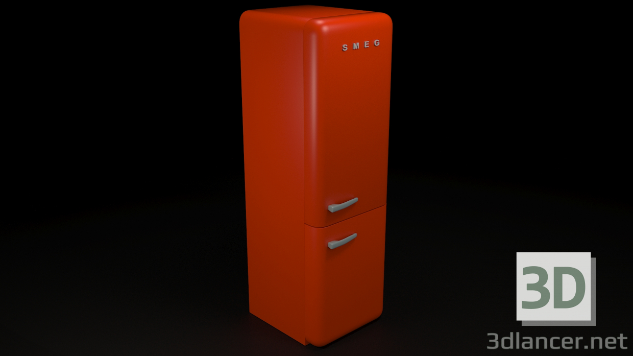 3D Modell Kühlschrank smeg 3ds max - Vorschau