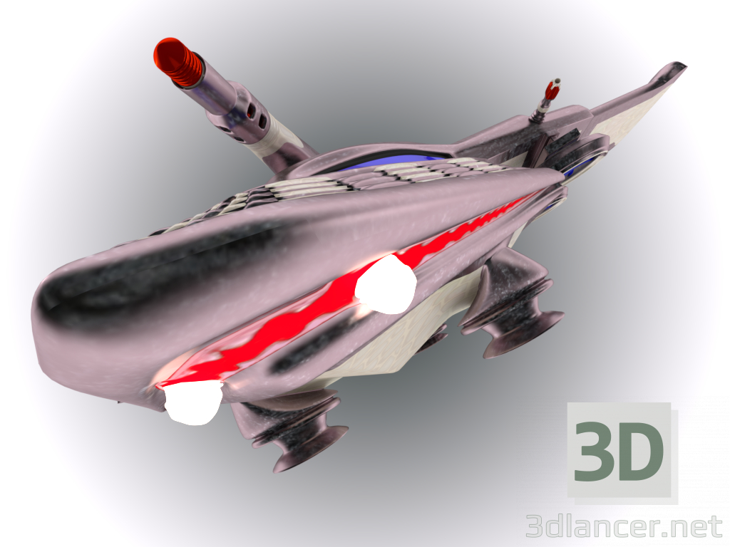 modello 3D Combattente spaziale "Akulka" - anteprima