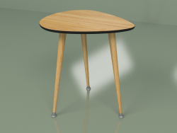 Table d'appoint Drop (noir, placage clair)