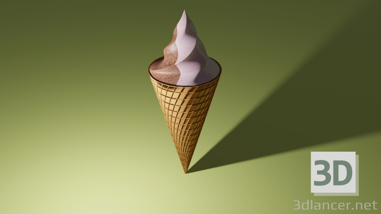3d Sweet Ice Cream model buy - render