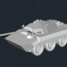 3d wheeled tank model buy - render
