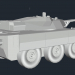 3d wheeled tank model buy - render
