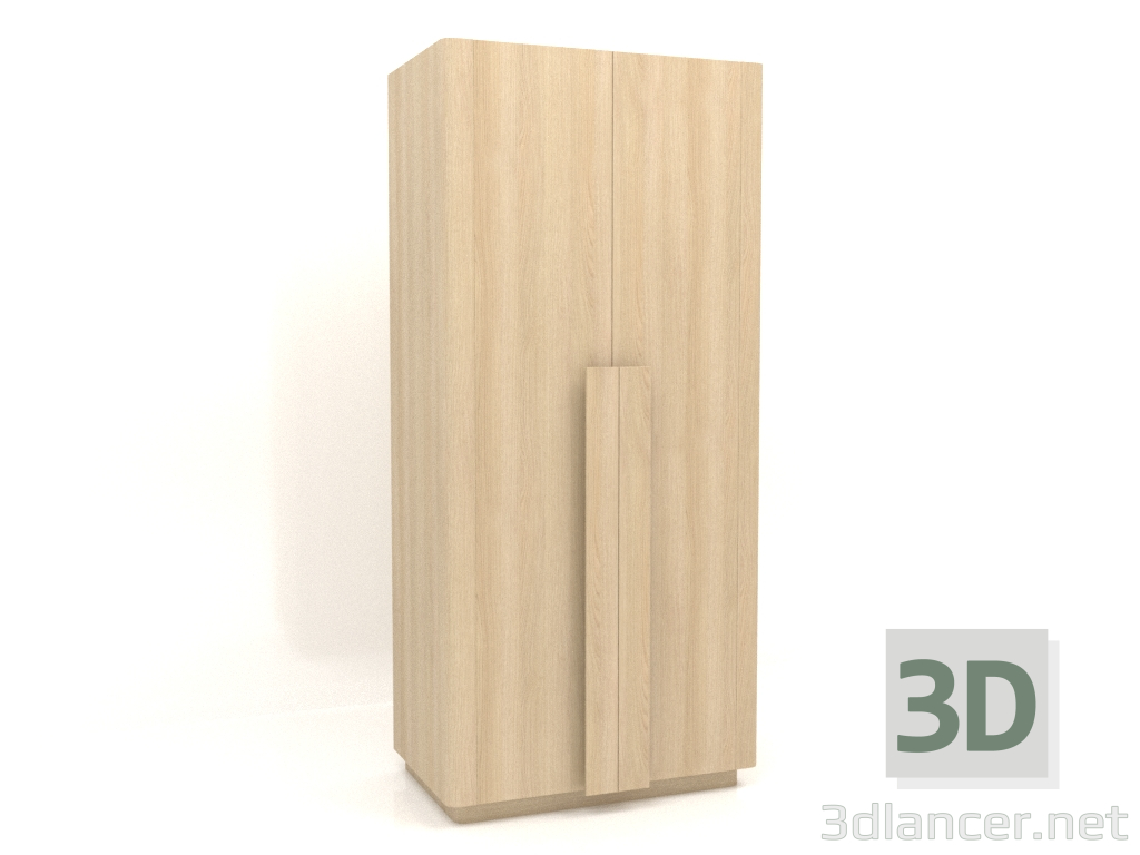 3d model Armario MW 04 madera (opción 3, 1000x650x2200, blanco madera) - vista previa