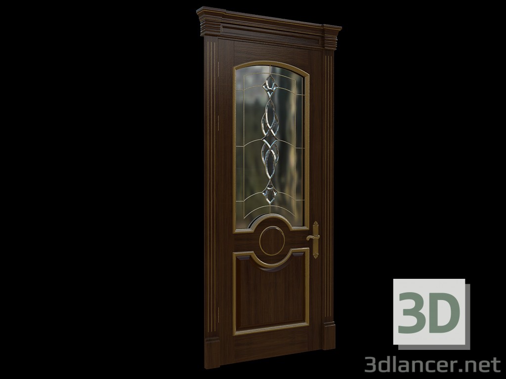 3D Modell Klassische Tür 2 - Vorschau