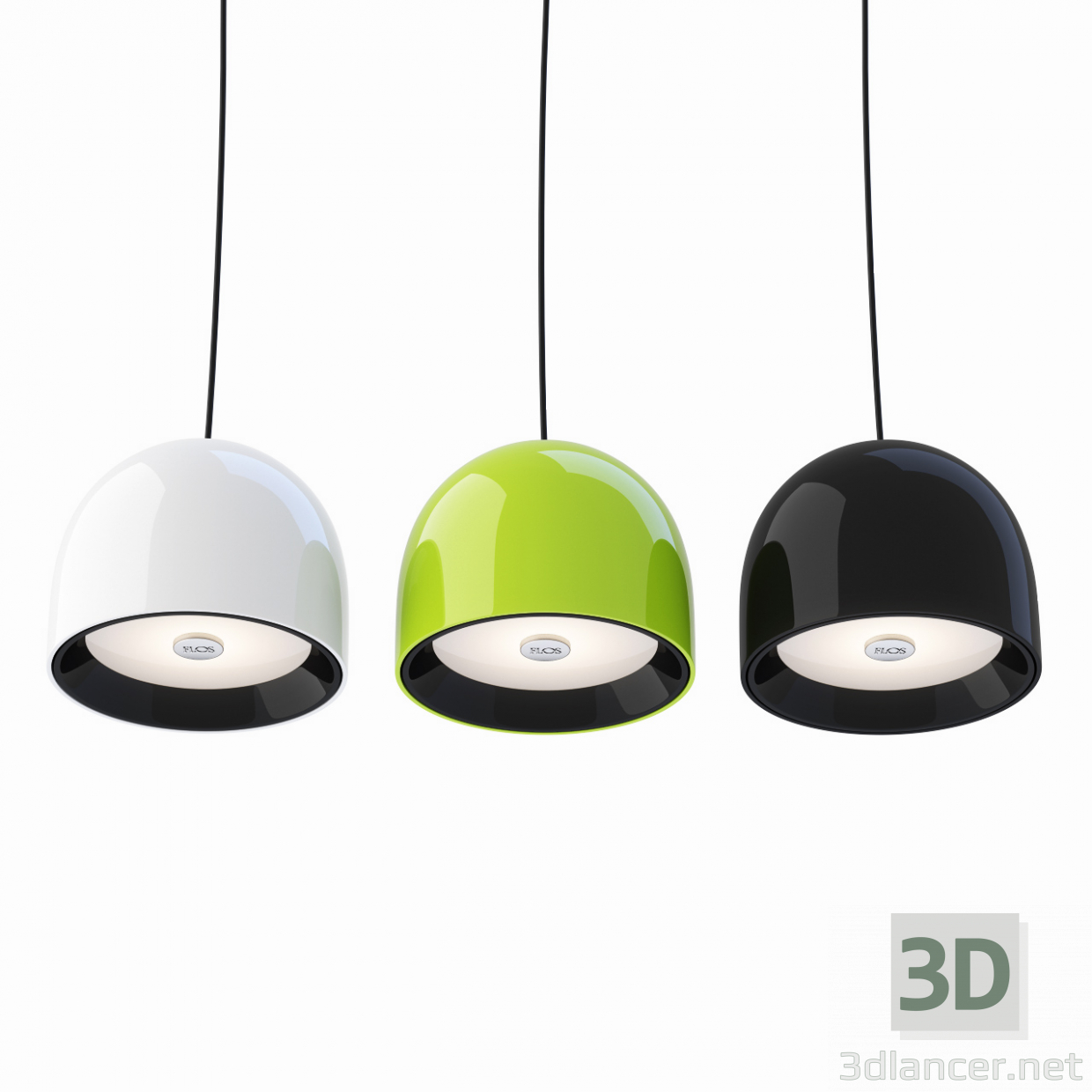 modèle 3D Lampe ronde - preview
