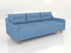 Elana straight 3-seater folding sofa