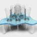 Un conjunto de vasos con el soporte 3D modelo Compro - render