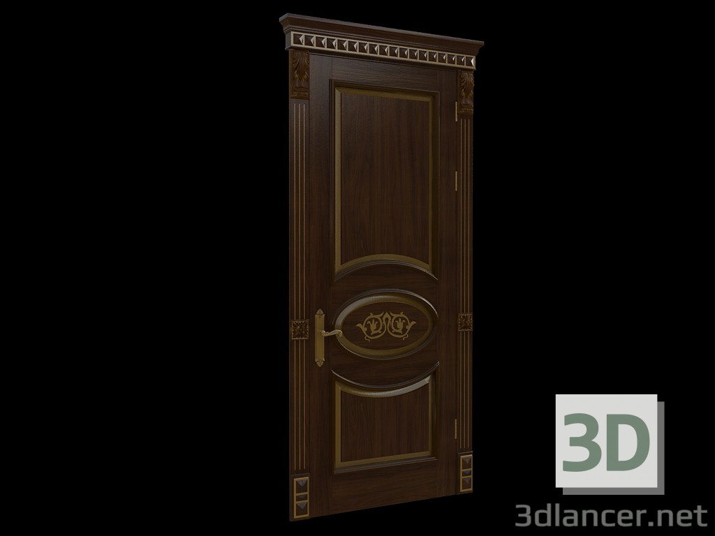3 डी मॉडल क्लासिक दरवाजा-3 - पूर्वावलोकन
