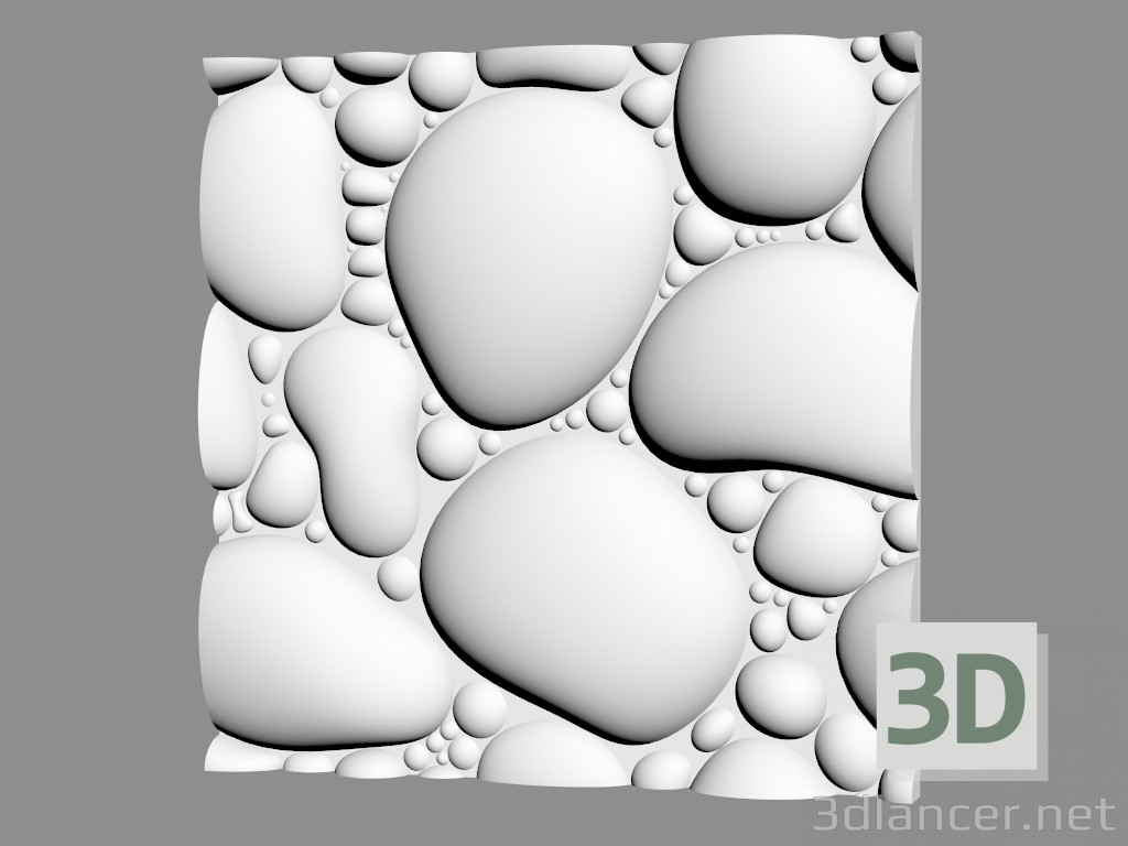 modello 3D Pannello murale in gesso (art. 138) - anteprima