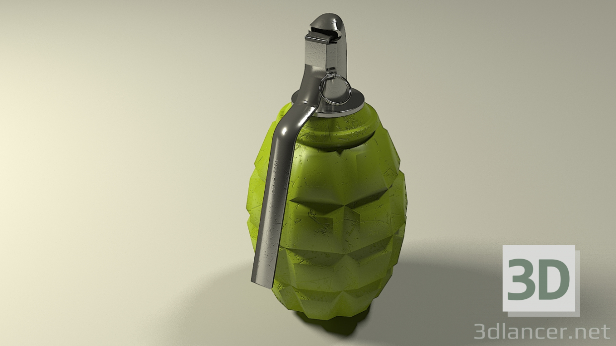 modèle 3D Grenade F-1, Hi-poly - preview