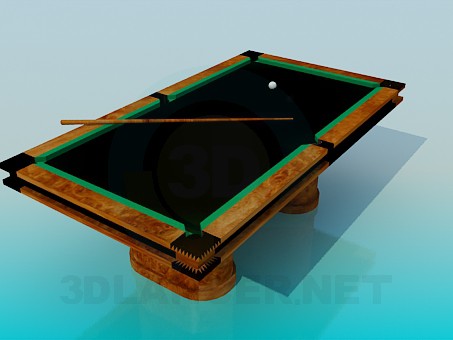 modello 3D Tavolo da biliardo - anteprima