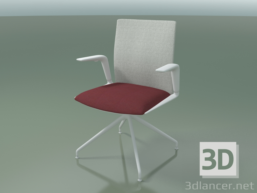 3D Modell Stuhl 4800 (auf einer Überführung, rotierend, mit Polsterung - Stoff und Netz, V12) - Vorschau