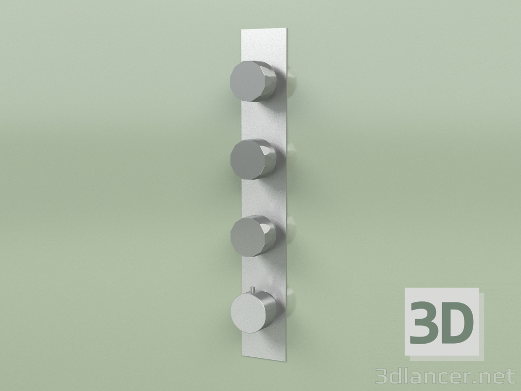 modèle 3D Set mitigeur thermostatique avec 3 vannes d'arrêt (15 90 0, AS) - preview