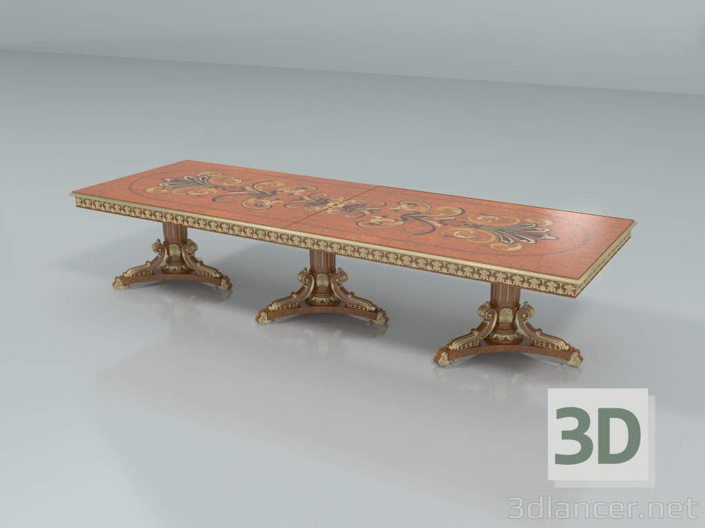 3D modeli Dikdörtgen yemek masası (mad. 13139) - önizleme