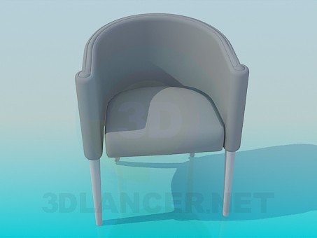 3d модель Напівкругле крісло – превью