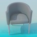 3d модель Полукруглое кресло – превью